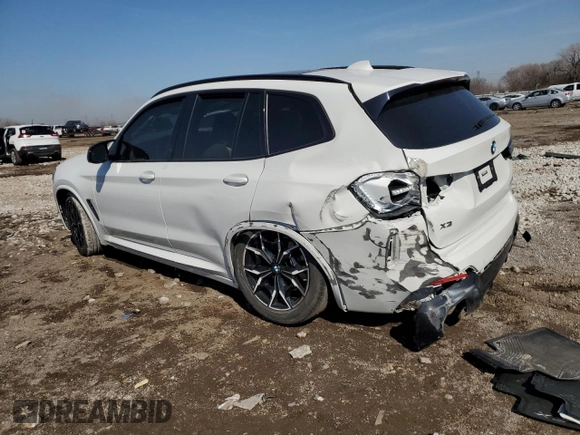 2022 BMW X3 M40i with VIN 5UX83DP03N9K37297, listed as a Copart auction lot 48956625 with 28,165 mi miles and Salvage Title. Bid and sale history available at DreamBid. Image 2.