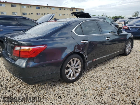 2011 Lexus LS 460 with VIN JTHCL5EF7B5011810, listed as a Copart auction lot 58151824 with 168,208 mi miles and Salvage title. Bid and sale history available at DreamBid. Image 3.