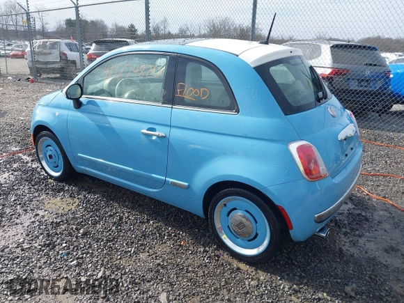 2015 FIAT 500 Lounge with VIN 3C3CFFCR2FT528180, listed as a IAAI auction lot 41674870 with 29,454 mi miles and . Bid and sale history available at DreamBid. Image 3.