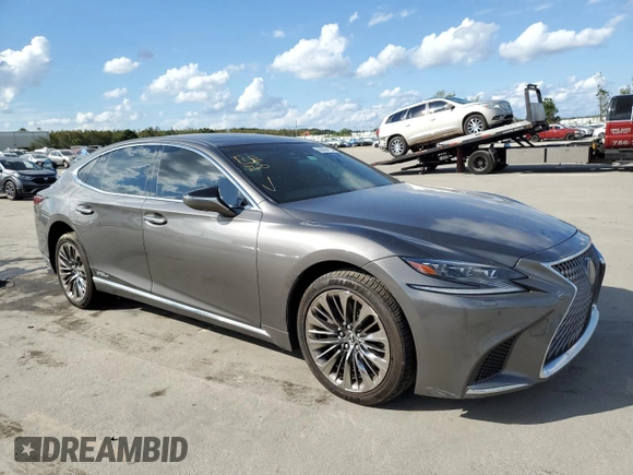2018 Lexus LS z VIN JTHBYLFF8J5001902, wystawiony jako Copart lot #66069122 z przebiegiem 88 240 mil mil oraz . Historia ofert i sprzedaży dostępna na DreamBid. Obrazek 1.