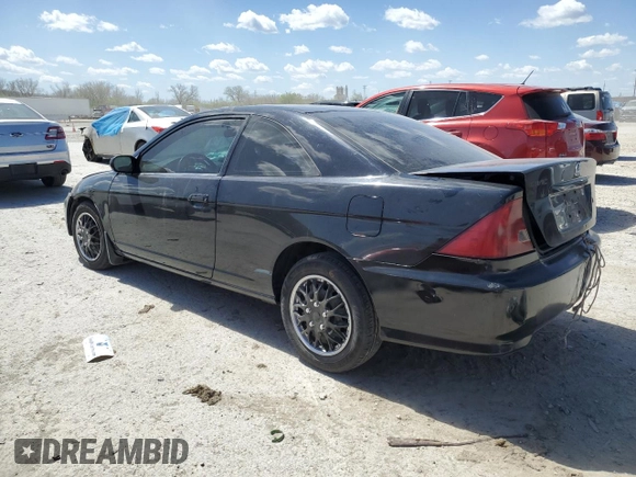 2001 Honda Civic EX with VIN 1HGEM22921L042589, listed as a Copart auction lot 52429515 with 204,141 mi miles and Salvage Title. Bid and sale history available at carsss.com. Image 2.