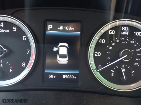 2019 Hyundai Sonata Sport with VIN 5NPE34AF5KH815856, listed as a IAAI auction lot 41687468 with 59,030 mi miles. Bid and sale history available at carsss.com. Image 15.