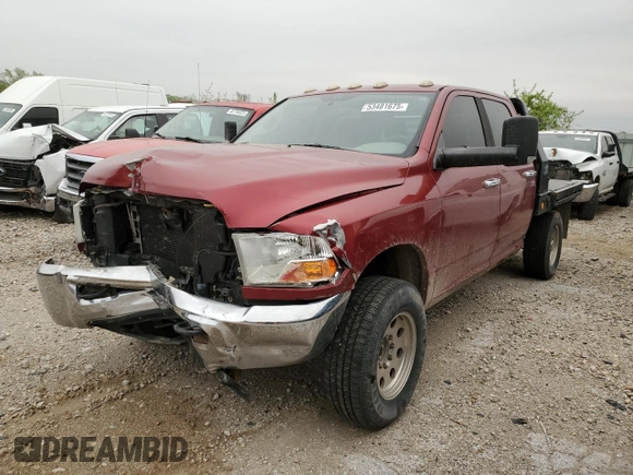 2011 Ram 2500 SLT with VIN 3D7TT2CT0BG523545, listed as a Copart auction lot 53481675 with 201,509 mi miles and Salvage title. Bid and sale history available at DreamBid. Image 1.