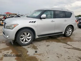 2014 Infiniti QX80 z VIN JN8AZ2NEXE9067321, wystawiony jako Copart lot #60479185 z przebiegiem 207 433 mil mil oraz Czysty tytuł • Clean title. Historia ofert i sprzedaży dostępna na DreamBid. Obrazek 1.