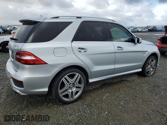 2015 Mercedes-Benz M 63 AMG with VIN 4JGDA7EB7FA504173, listed as a Copart auction lot 47596605 with 114,001 mi miles and Salvage Title. Bid and sale history available at carsss.com. Image 3.