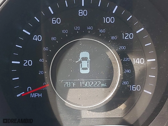 2015 Kia Optima LX with VIN 5XXGM4A78FG503983, listed as a IAAI auction lot 41843823 with 150,222 mi miles. Bid and sale history available at carsss.com. Image 15.