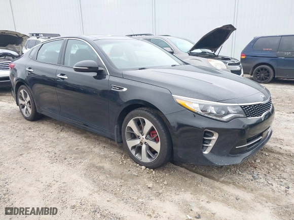 2017 Kia Optima SX with VIN 5XXGW4L21HG145463, listed as a IAAI auction lot 41604494 with 160,228 mi miles. Bid and sale history available at carsss.com. Image 1.