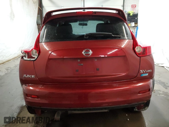 2012 Nissan Juke SV with VIN JN8AF5MV8CT115104, listed as a Copart auction lot 45892715 with 126,753 mi miles and Salvage Title. Bid and sale history available at DreamBid. Image 6.