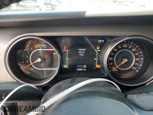 2022 Jeep Wrangler Willys Sport with VIN 1C4GJXANXNW210785, listed as a Copart auction lot 59355275 with 25,887 mi miles and Salvage title. Bid and sale history available at DreamBid. Image 9.