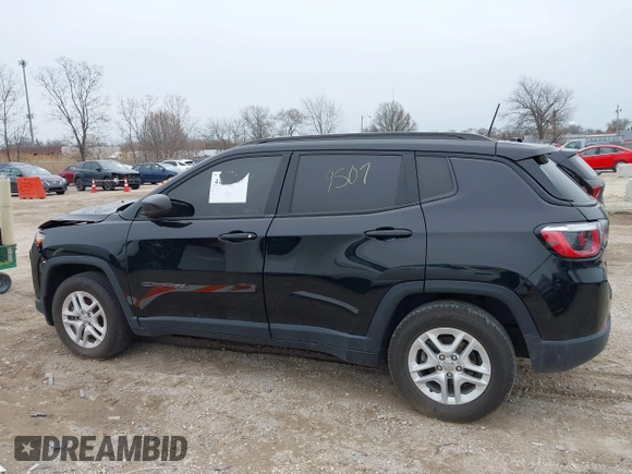 2018 Jeep Compass Sport with VIN 3C4NJCAB4JT469519, listed as a IAAI auction lot 41963902 with 80,093 mi miles. Bid and sale history available at carsss.com. Image 14.