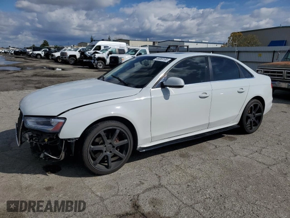 2014 Audi A4 Premium Plus with VIN WAUFFAFL9EN043114, listed as a Copart auction lot 48069195 with 115,398 mi miles and Salvage Title. Bid and sale history available at carsss.com. Image 1.