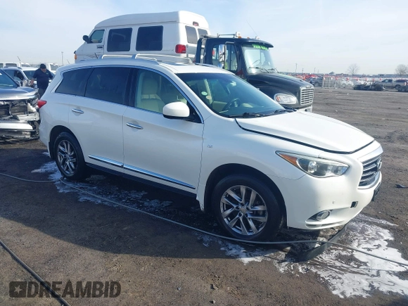 2015 Infiniti QX60 with VIN 5N1AL0MM0FC515589, listed as a IAAI auction lot 41420447 with 172,570 mi miles and . Bid and sale history available at DreamBid. Image 1.