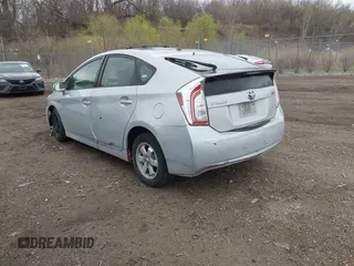 2012 Toyota Prius One with VIN JTDKN3DU5C5449903, listed as a IAAI auction lot 42070487 with 399,464 mi miles. Bid and sale history available at carsss.com. Image 3.