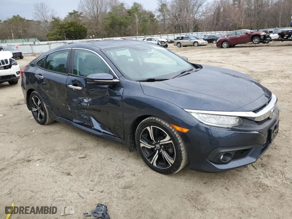 2016 Honda Civic Sedan Touring with VIN 19XFC1F91GE209875, listed as a Copart auction lot 50358505 with 109,264 mi miles and Salvage Title. Bid and sale history available at carsss.com. Image 4.
