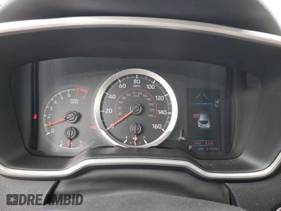 2022 Toyota Corolla SE with VIN JTND4MBE8N3155502, listed as a Copart auction lot 54610225 with 57,094 mi miles and Salvage Title. Bid and sale history available at DreamBid. Image 9.