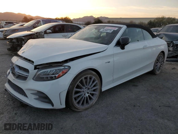 2019 Mercedes-Benz C 43 AMG z VIN WDDWK6EB7KF862607, wystawiony jako Copart lot #44260775 z przebiegiem 37 071 mil mil oraz Szkoda całkowita • Salvage title. Historia ofert i sprzedaży dostępna na DreamBid. Obrazek 1.