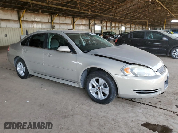 2012 Chevrolet Impala LS Retail with VIN 2G1WA5E30C1258494, listed as a Copart auction lot 82051514 with 128,508 mi miles and Salvage Title. Bid and sale history available at DreamBid. Image 4.