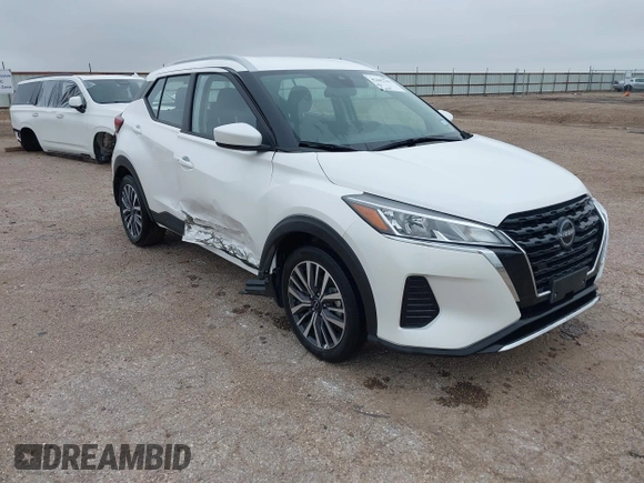 2023 Nissan Kicks SV with VIN 3N1CP5CV2PL470060, listed as a IAAI auction lot 42442763 with 35,827 mi miles and . Bid and sale history available at DreamBid. Image 1.