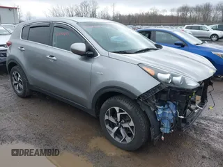 2020 Kia Sportage LX with VIN KNDPMCAC3L7805385, listed as a IAAI auction lot 42010815 with 44,768 mi miles. Bid and sale history available at carsss.com. Image 1.