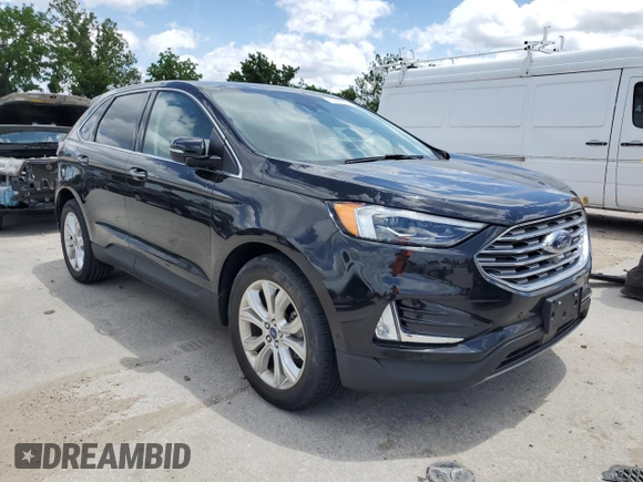 2020 Ford Edge Titanium with VIN 2FMPK3K99LBB21615, listed as a Copart auction lot 61408575 with 28,507 mi miles and Salvage title. Bid and sale history available at DreamBid. Image 4.