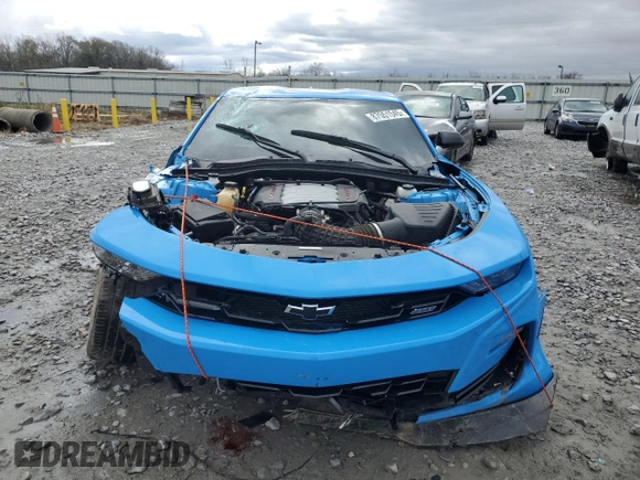 2022 Chevrolet Camaro LT1 with VIN 1G1FF1R78N0126475, listed as a Copart auction lot 87551545 with 25,430 mi miles and Salvage Title. Bid and sale history available at carsss.com. Image 5.