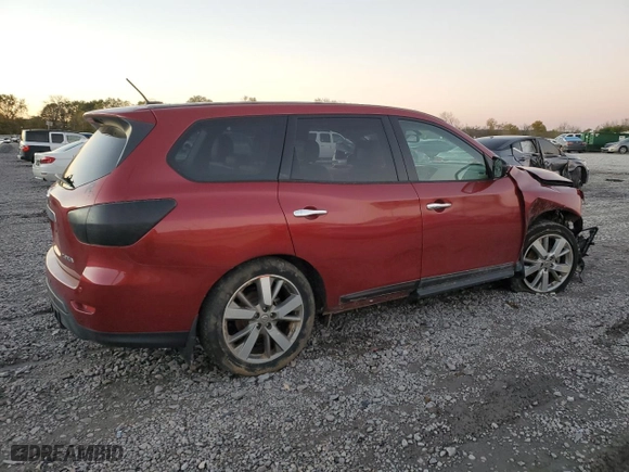 2015 Nissan Pathfinder S with VIN 5N1AR2MN1FC678450, listed as a Copart auction lot 81737474 with 136,468 mi miles and Salvage Title. Bid and sale history available at carsss.com. Image 3.