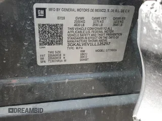 2020 GMC Terrain SLT z VIN 3GKALVEV1LL125257, wystawiony jako Copart lot #59213155 z przebiegiem 79 243 mil mil oraz Szkoda całkowita • Salvage title. Historia ofert i sprzedaży dostępna na DreamBid. Obrazek 12.
