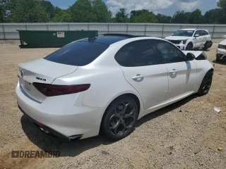2018 Alfa Romeo Giulia Ti Sport with VIN ZARFAECN3J7599728, listed as a Copart auction lot 57711005 with Not provided miles and Salvage title. Bid and sale history available at DreamBid. Image 3.