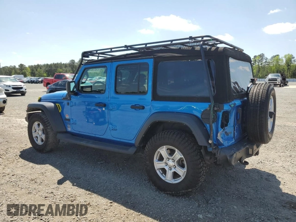 2021 Jeep Wrangler Unlimited Willys with VIN 1C4HJXDM5MW824651, listed as a Copart auction lot 51843605 with 51,647 mi miles and Salvage Title. Bid and sale history available at DreamBid. Image 2.
