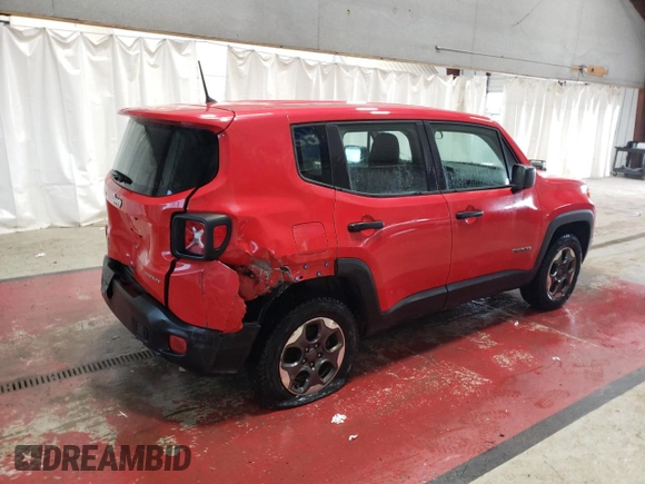 2016 Jeep Renegade Sport with VIN ZACCJBAW3GPC86911, listed as a Copart auction lot 46938265 with 91,630 mi miles and Salvage Title. Bid and sale history available at DreamBid. Image 3.