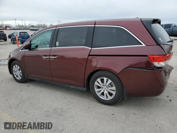 2016 Honda Odyssey EX-L with VIN 5FNRL5H6XGB090502, listed as a Copart auction lot 50062145 with 75,950 mi miles and Salvage Title. Bid and sale history available at carsss.com. Image 2.
