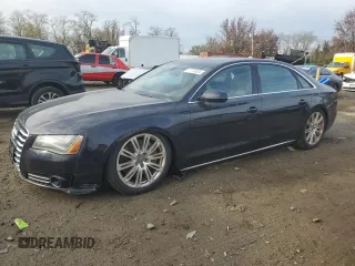 2013 Audi A8 L 4.0L with VIN WAUR2AFD9DN034039, listed as a Copart auction lot 77775634 with 191,803 mi miles and Salvage Title. Bid and sale history available at carsss.com. Image 1.