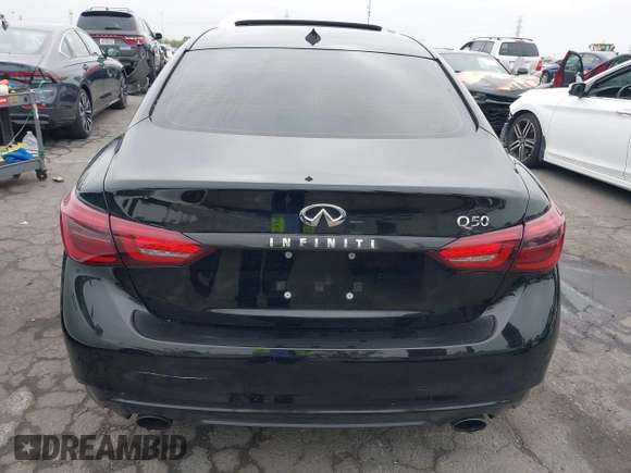2020 Infiniti Q50 Luxe with VIN JN1EV7AP6LM204443, listed as a IAAI auction lot 42039728 with 58,745 mi miles and . Bid and sale history available at DreamBid. Image 16.