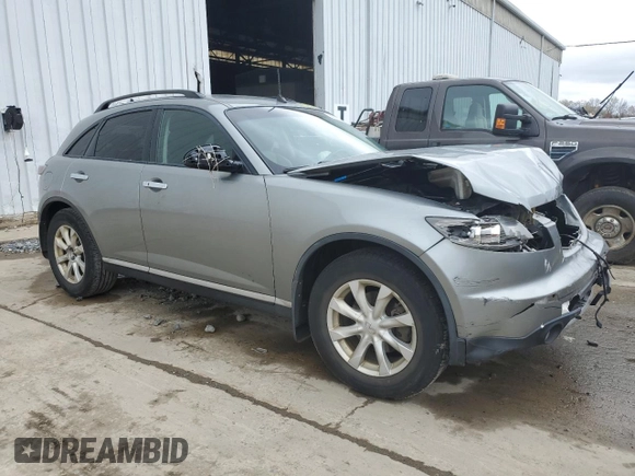 2006 Infiniti FX35 with VIN JNRAS08W36X203360, listed as a Copart auction lot 50279784 with 0 mi miles and Salvage Title. Bid and sale history available at carsss.com. Image 4.