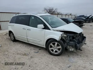 2008 Nissan Quest SE with VIN 5N1BV28U88N119650, listed as a Copart auction lot 84724794 with 0 mi miles and Salvage Title. Bid and sale history available at carsss.com. Image 4.