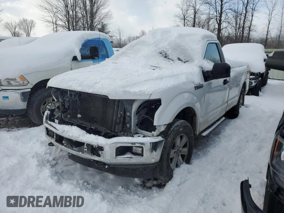 2018 Ford F-150 XL with VIN 1FTMF1E57JKD40343, listed as a Copart auction lot 82541434 with 140,533 mi miles and Salvage Title. Bid and sale history available at carsss.com. Image 1.