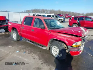 2002 Dodge Dakota Sport with VIN 1B7HG38N42S715838, listed as a IAAI auction lot 41229054 with 1 mi miles. Bid and sale history available at carsss.com. Image 1.