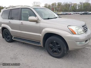 2003 Lexus GX 470 with VIN JTJBT20X230003105, listed as a IAAI auction lot 42063855 with 204,004 mi miles. Bid and sale history available at carsss.com. Image 1.