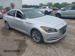 2017 Genesis G80 3.8L z VIN KMHGN4JE7HU178165, wystawiony jako IAAI lot #42057939 z przebiegiem 81 517 mil mil oraz . Historia ofert i sprzedaży dostępna na DreamBid. Obrazek 1.