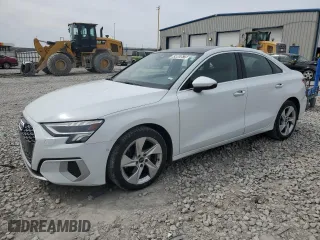 2023 Audi A3 Premium with VIN WAUAUDGY3PA090452, listed as a Copart auction lot 49063675 with 43,710 mi miles and Clean Title. Bid and sale history available at carsss.com. Image 1.