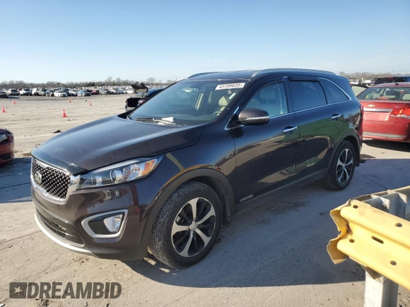 2018 Kia Sorento EX with VIN 5XYPHDA52JG353666, listed as a Copart auction lot 43708635 with 140,547 mi miles and Salvage Title. Bid and sale history available at carsss.com. Image 1.