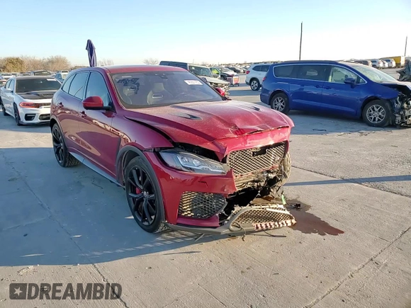 2020 Jaguar F-Pace SVR with VIN SADCZ2EE0LA631336, listed as a Copart auction lot 41931455 with 63,461 mi miles and Salvage Title. Bid and sale history available at DreamBid. Image 12.