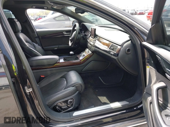 2012 Audi A8 L with VIN WAURVAFD5CN038949, listed as a IAAI auction lot 41914575 with 85,634 mi miles. Bid and sale history available at carsss.com. Image 5.