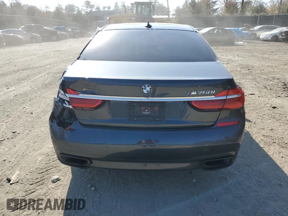 2016 BMW 7 Series 750i xDrive with VIN WBA7F2C56GG419078, listed as a Copart auction lot 75355703 with 0 mi miles. Bid and sale history available at carsss.com. Image 6.