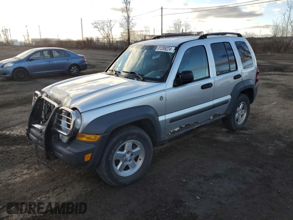 2006 Jeep Liberty Sport with VIN 1J4GL48556W185689, listed as a Copart auction lot 81289224 with 254,291 mi miles and Salvage Title. Bid and sale history available at carsss.com. Image 1.