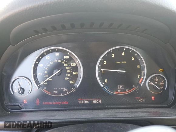 2013 BMW 5 Series 535i xDrive with VIN WBAFU7C54DDU66850, listed as a Copart auction lot 47023875 with 181,204 mi miles and Salvage Title. Bid and sale history available at carsss.com. Image 9.