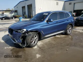 2022 BMW X3 sDrive30i with VIN 5UX43DP09N9J67075, listed as a Copart auction lot 48866855 with 0 mi miles and Salvage Title. Bid and sale history available at carsss.com. Image 1.