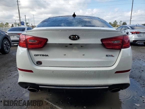 2015 Kia Optima SX Turbo with VIN 5XXGR4A69FG432592, listed as a Copart auction lot 86064834 with 0 mi miles and Non Repairable. Bid and sale history available at carsss.com. Image 6.