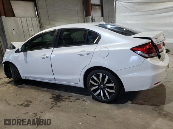 2015 Honda Civic EX-L with VIN 19XFB2F95FE017088, listed as a Copart auction lot 53181705 with 98,353 mi miles and Clean Title. Bid and sale history available at carsss.com. Image 2.