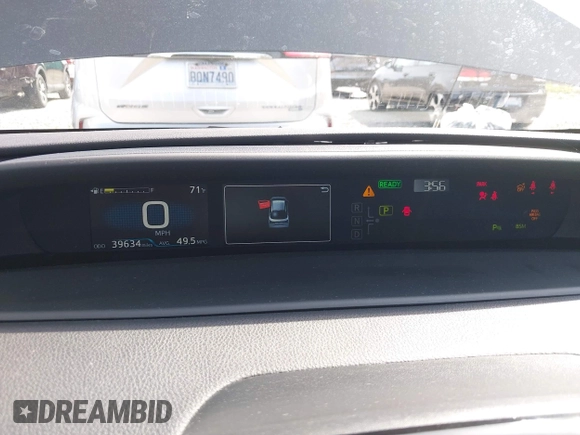 2021 Toyota Prius L Eco with VIN JTDKAMFU8M3136565, listed as a IAAI auction lot 42161896 with 39,634 mi miles and . Bid and sale history available at DreamBid. Image 7.